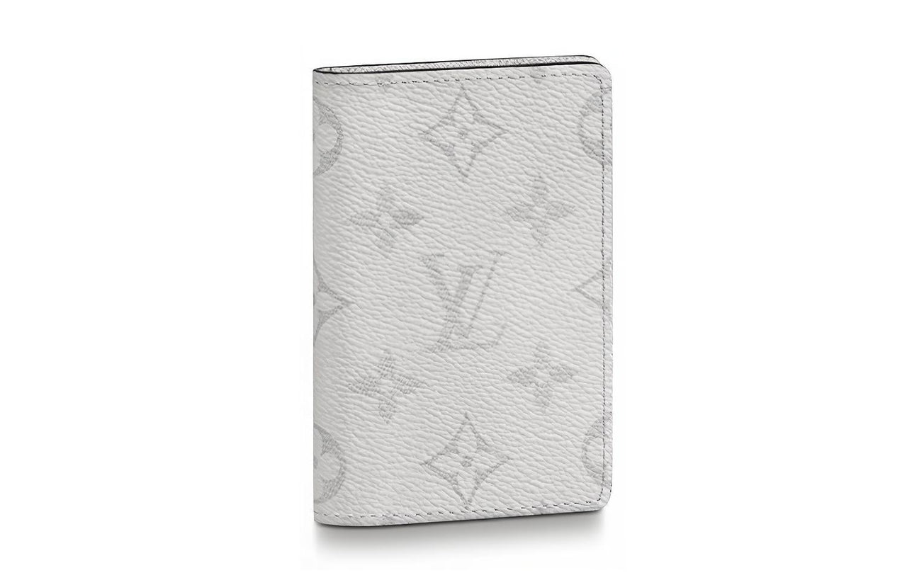 LOUIS VUITTON Pocket Organizer Monogram Antarctica Taiga White