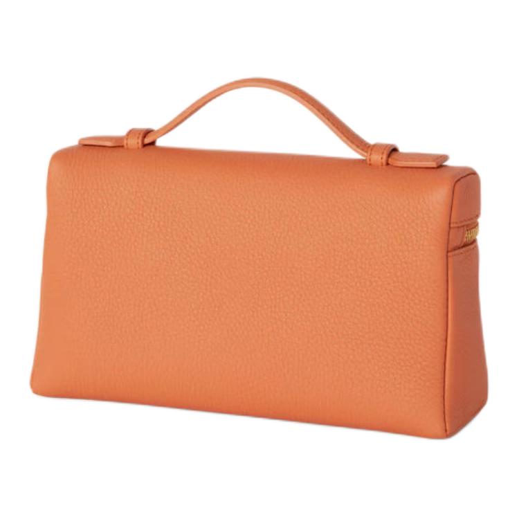 Loro Piana ExtraPocket Grained Calfskin One Shoulder Handbags Women's Cinnamon Orange