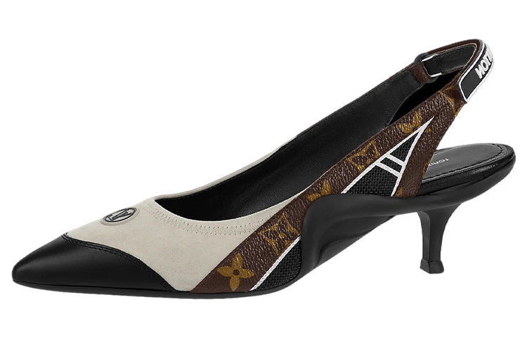 LOUIS VUITTON Archlight Slim Heel High Heels Women's Black Gray