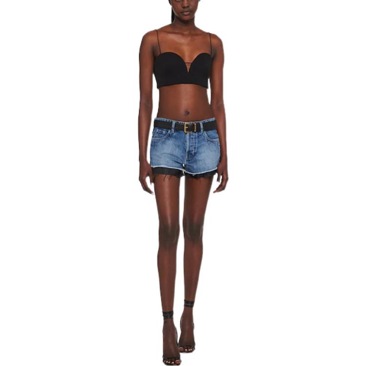 MIU MIU Denim Shorts Women's Denim Blue