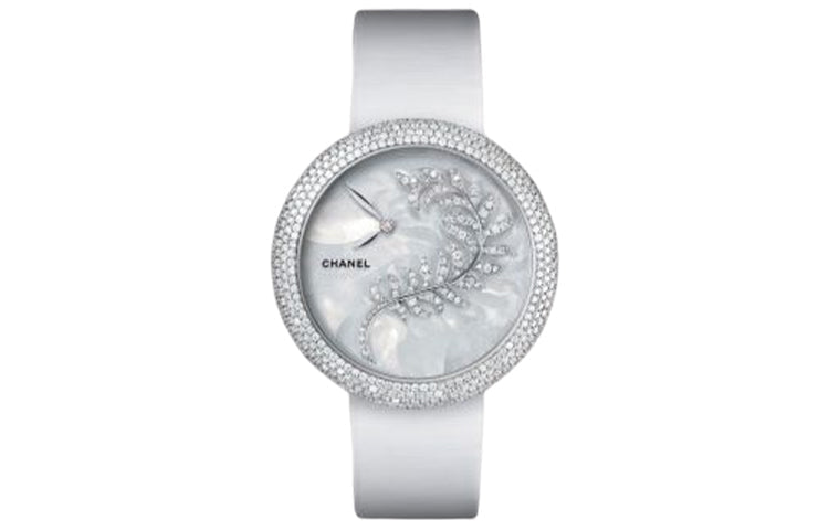 CHANEL Wrist Watch Quartz Movement Fabric Strap White Dial Women's