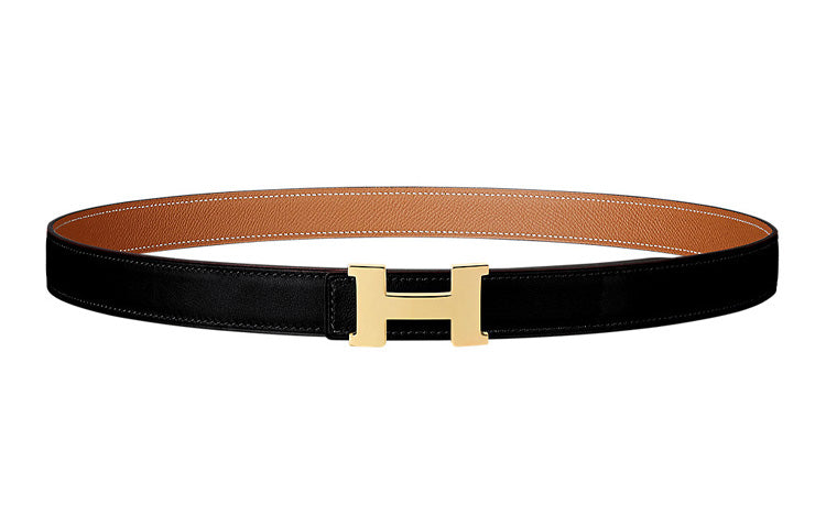 HERMES Constance Leather Belts Women's Black-Box