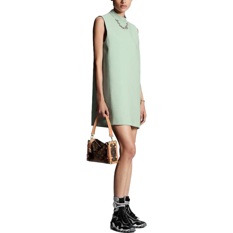 LOUIS VUITTON Mock-Neck Straight Dress