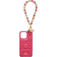 DIOR Leather CARO Collection Wicker Pattern Bracelet Phone Cases Available For The Iphone 13 Pro