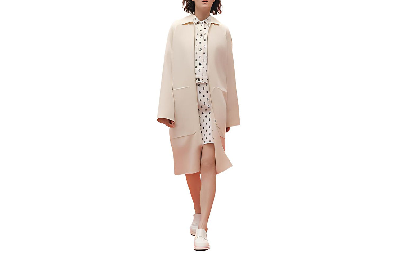 HERMES SS23 Velvet Jackets Women's Braided String White