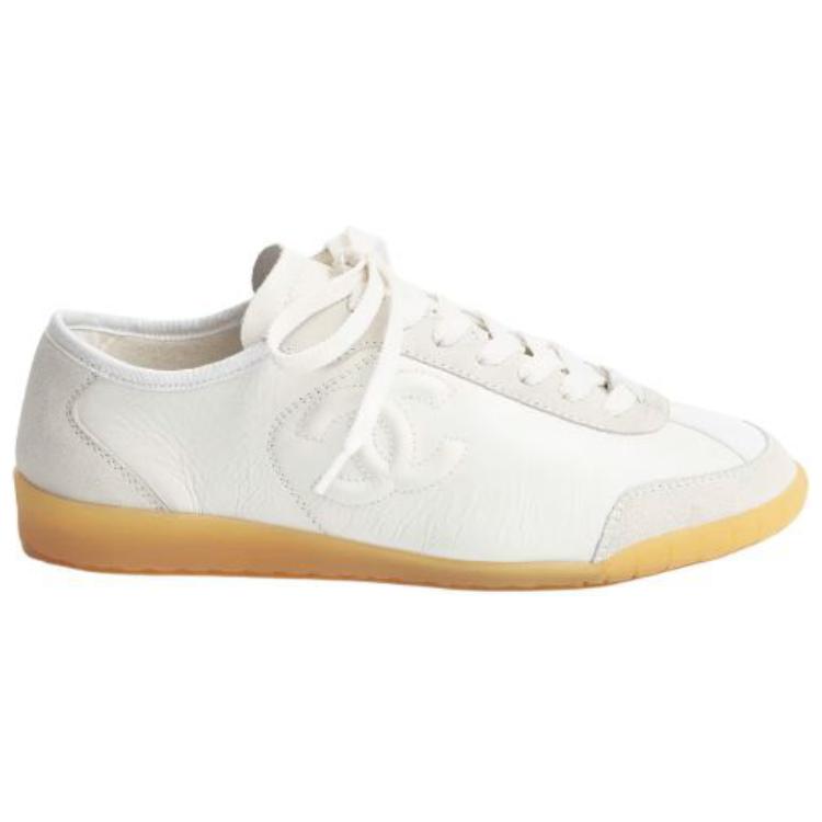 CHANEL 24B Low-Top German Army Trainers Casual Shoes Women's White