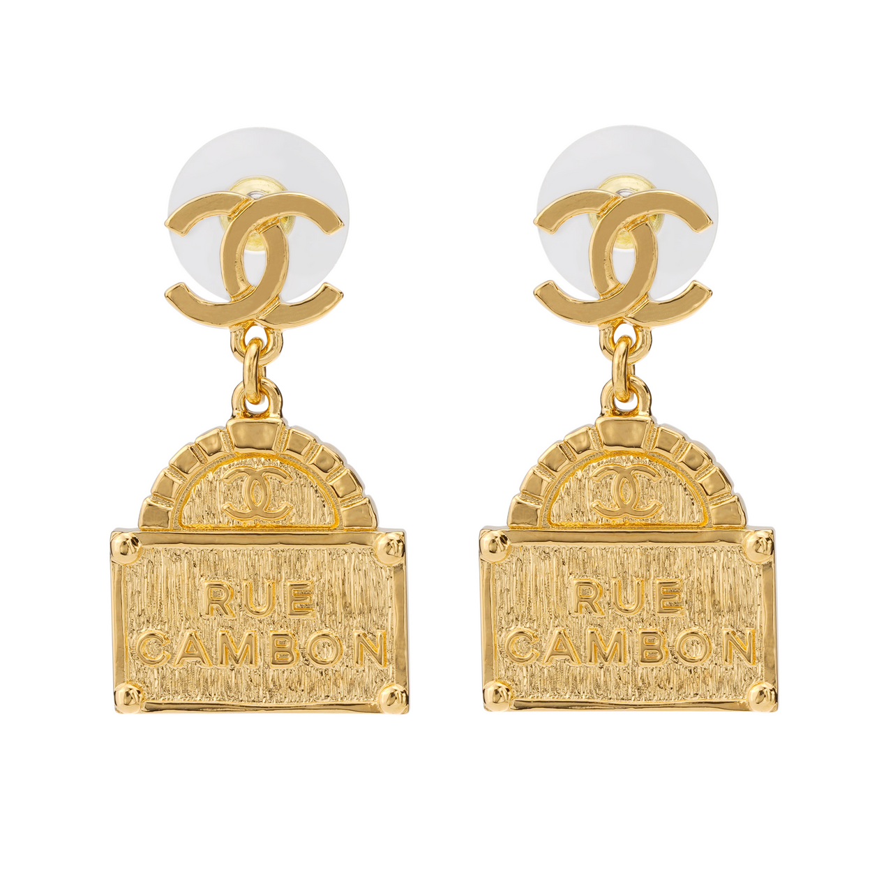 CHANEL Earrings Women's Gold
