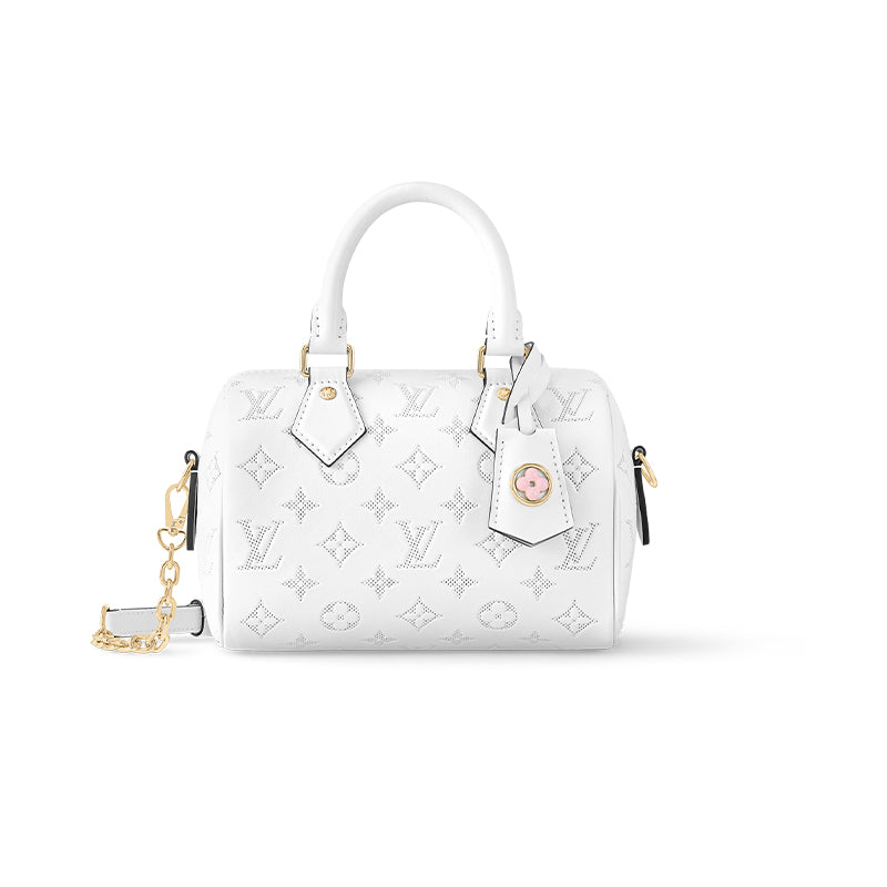 LOUIS VUITTON SpeedyBandoulière Smooth Calf Leather Shoulder Bag, Crossbody Bag, Handbag Women's White
