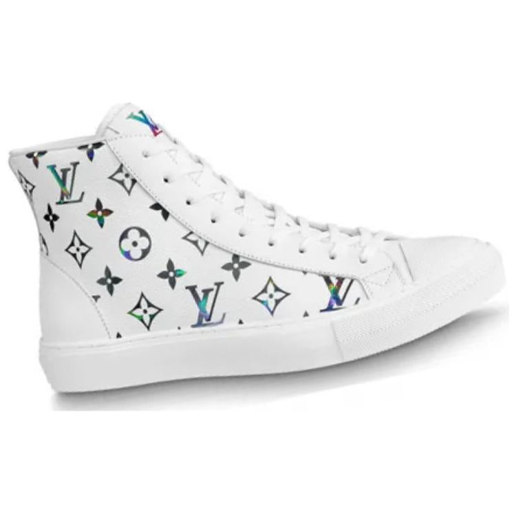 LOUIS VUITTON Tattoo Ankle Sneakers 'White With Colorful Monogram'