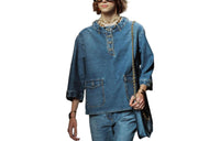 CHANEL 24 Spring Summer New Arrivals Shirt Women's Blue