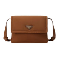 PRADA Re Nylon Recycled Nylon Messenger Bag, Crossbody Bag, Shoulder Bag Trumpets Women's Brandy Brown