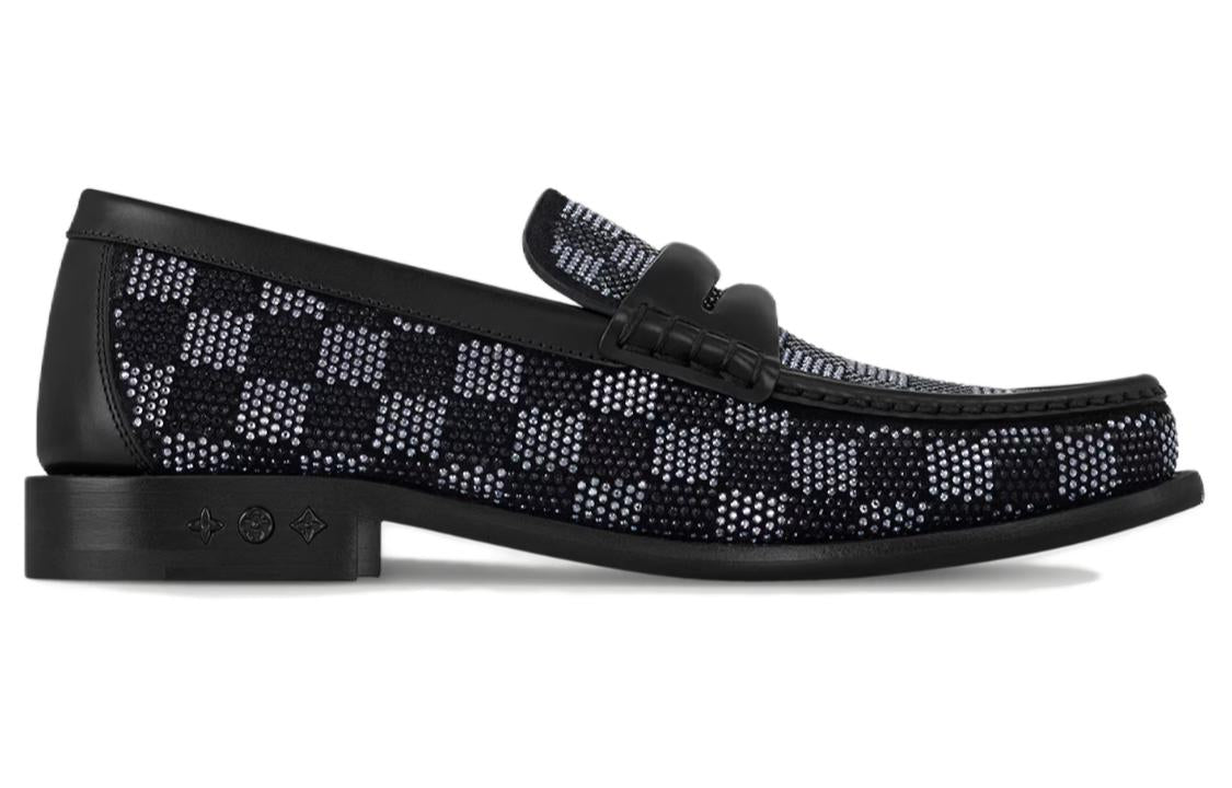 LOUIS VUITTON Louise Loafers Men's Black Silver
