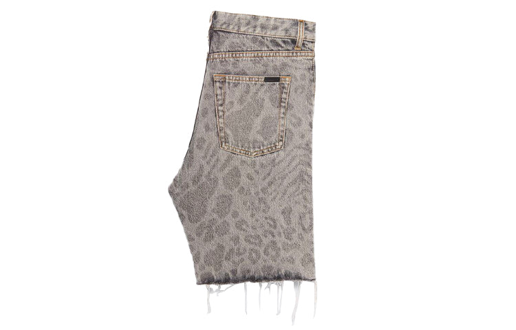 SAINT LAURENT Denim Shorts Men's Gray