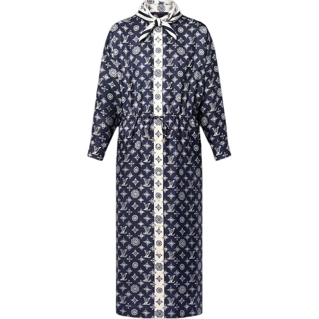 LOUIS VUITTON Monogram Silk Dress