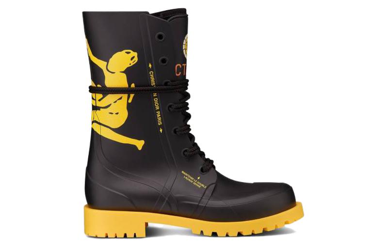 DIOR Ankle Boots Women's Black Yellow