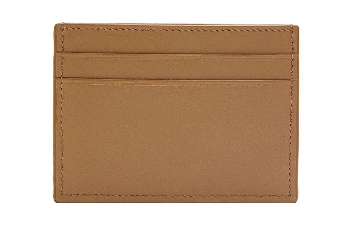 LOEWE Suna Fujita Collaboration Satin Cow Leather Card Holder Women's Oak Brown