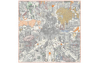 HERMES Silk Scarves Unisex Orange