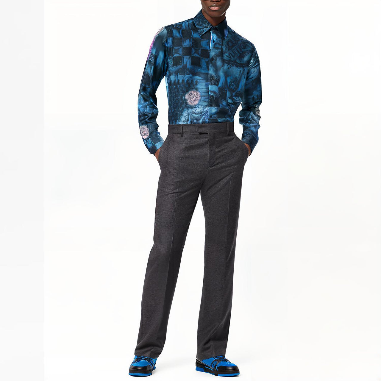 LOUIS VUITTON FW21 Shirt Men's Blue