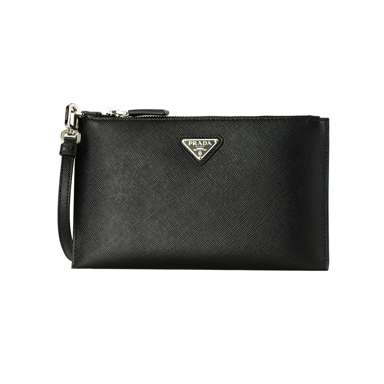PRADA Calfskin Clutch Men's Black