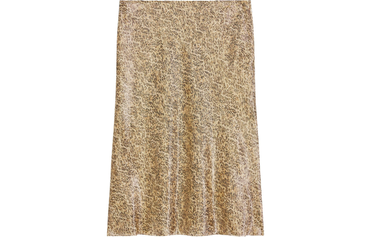 CELINE Hobble Leopard Print Skirt