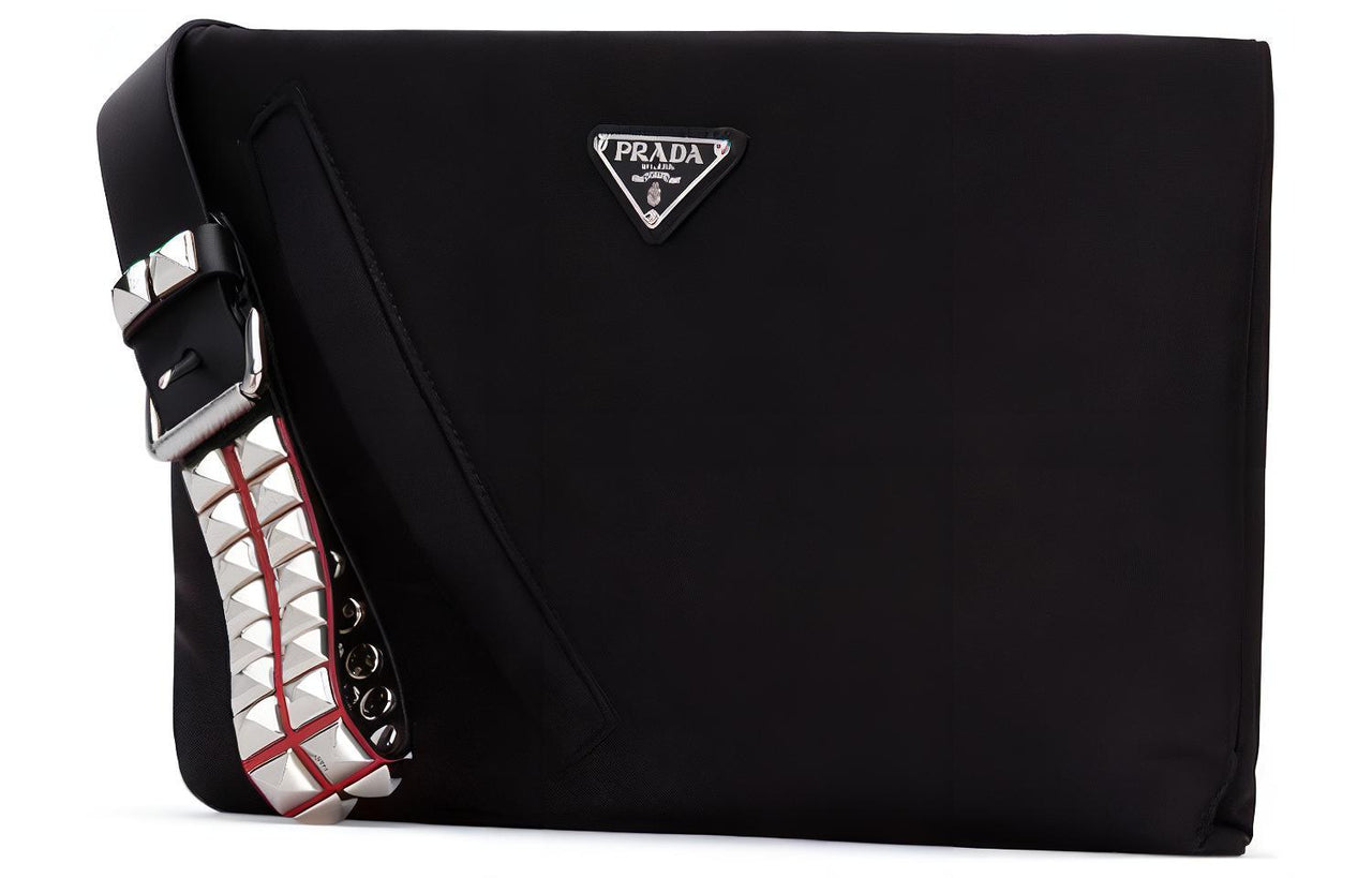 PRADA Nylon Clutch Regular Women's Black