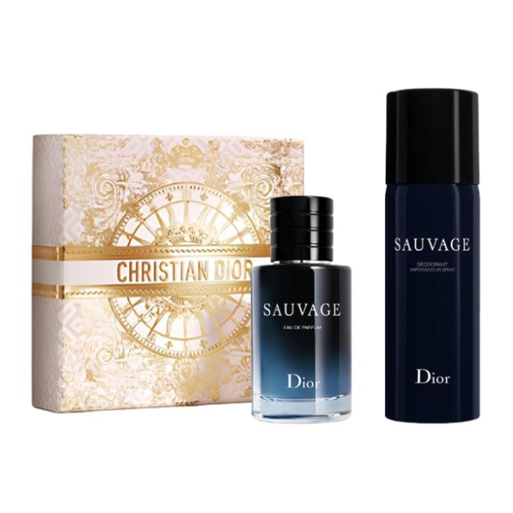 DIOR Christmas Limited Sauvage Perfume Sets Perfume EDP Octagonal Vanilla 60ml+150ml