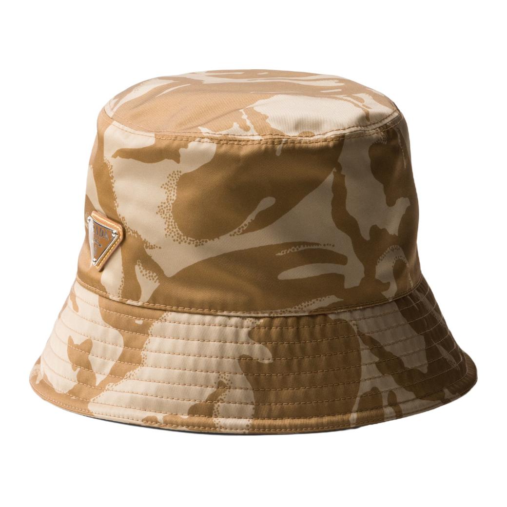 PRADA Fabric Bucket Hats Men's Khaki