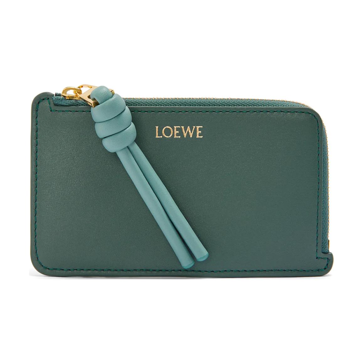 LOEWE Cow Leather Card Holder Women's Vetiver With Water