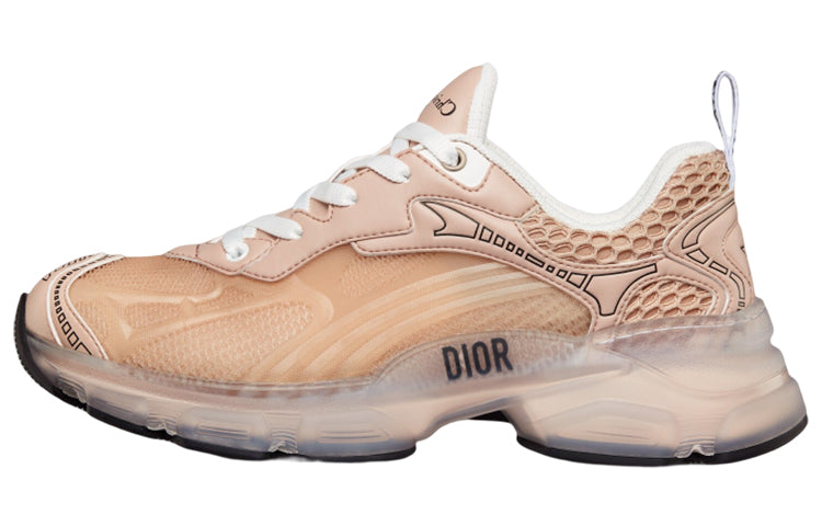 DIOR Vibe Monogram Low Top Sports Casual Shoes Women's Nude