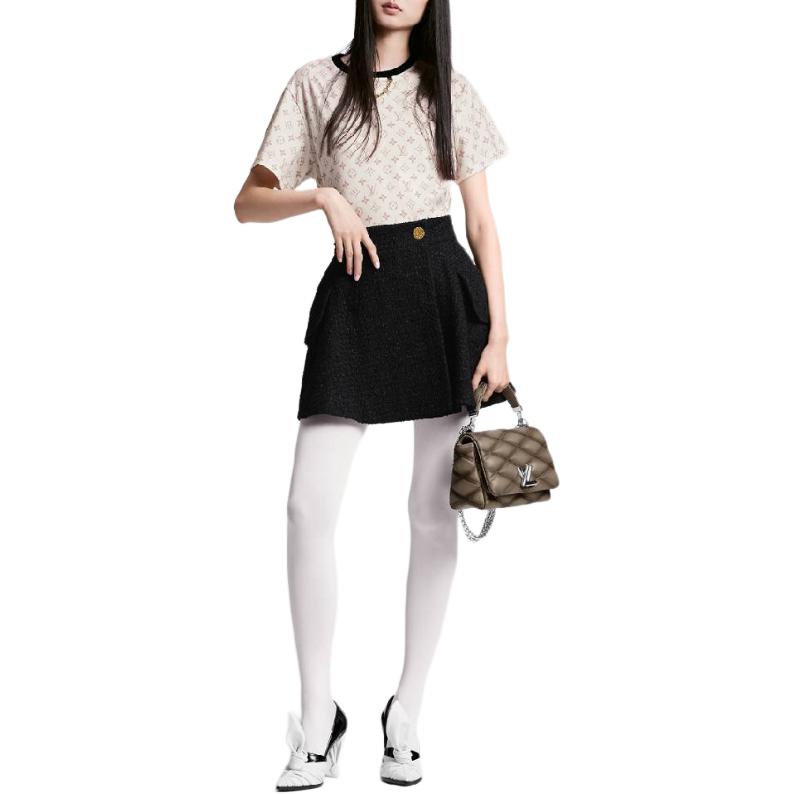 LOUIS VUITTON SS24 Drop Shoulder Sleeve T-Shirt Women's Beige