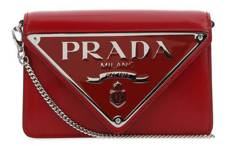PRADA Leather Portable Crossbody Bag, Shoulder Bag Women's