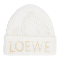 LOEWE Wool Knit Beanies Women's White