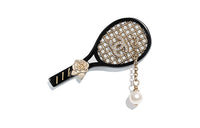CHANEL Brooches Women's Gold Black