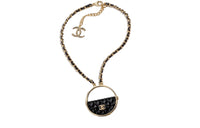 CHANEL Necklaces Women's Black