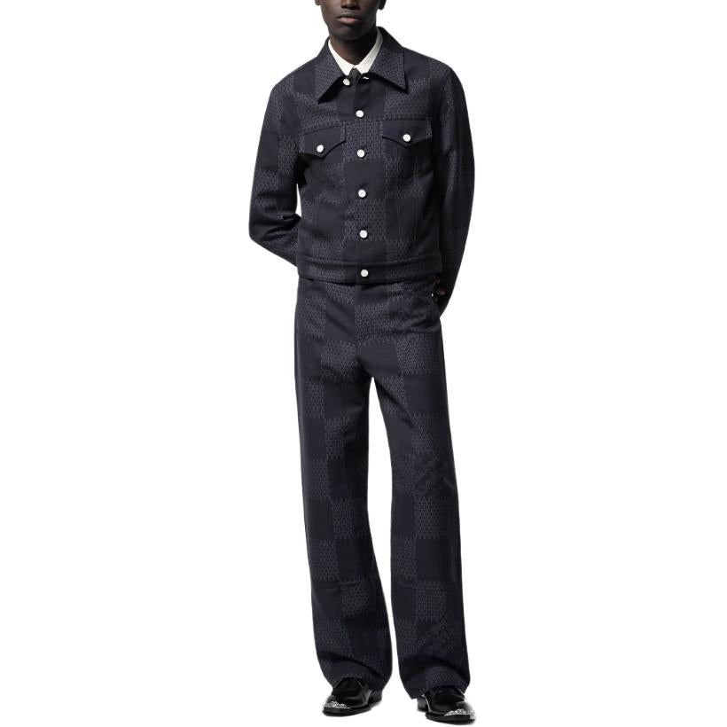 LOUIS VUITTON Damier Jacquard Wool Pants