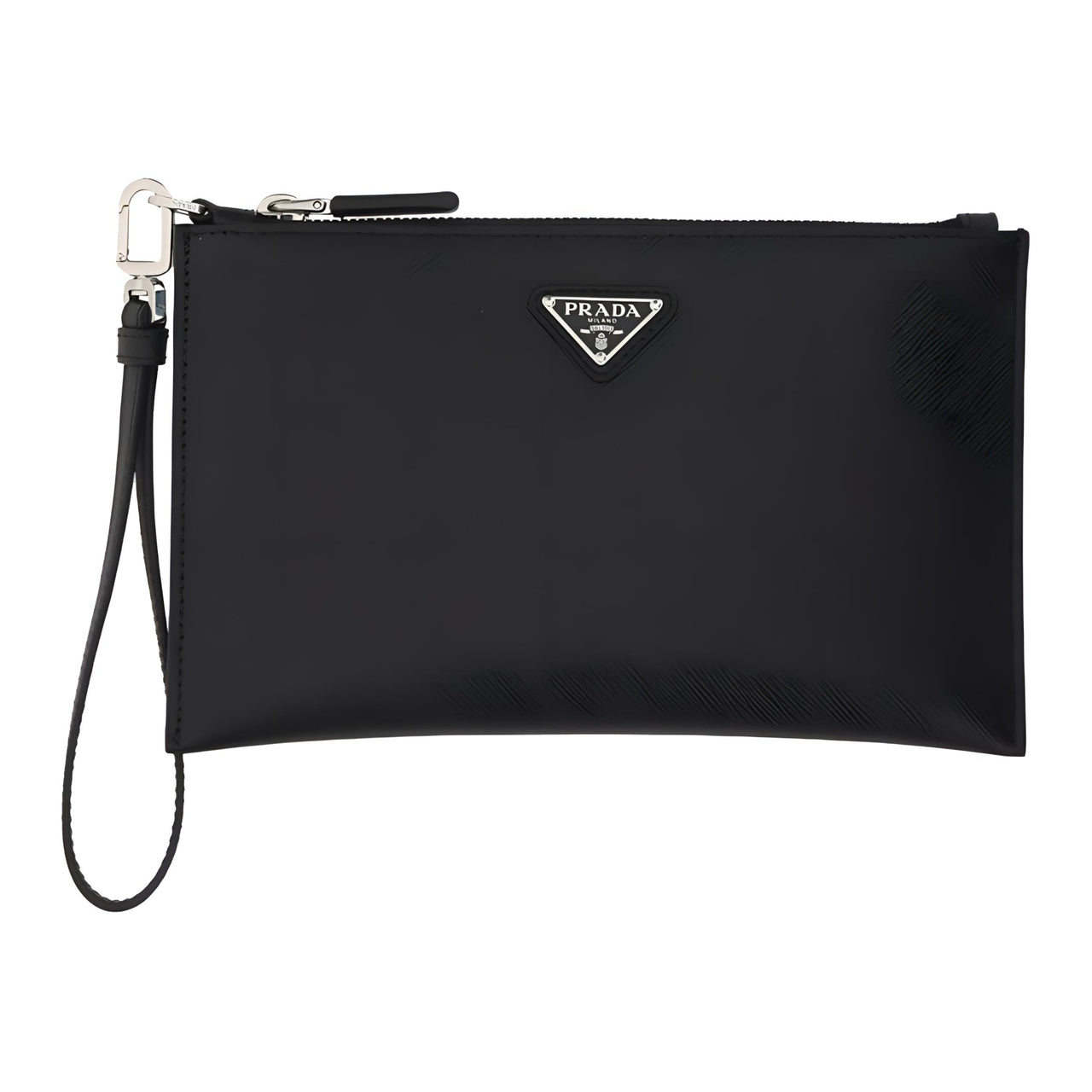 PRADA Calfskin Clutch Men's Black