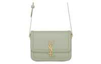 SAINT LAURENT SOLFERINO Cow Leather Tofu Bag Shoulder Bag Crossbody Bag Small Size Women's Light Green
