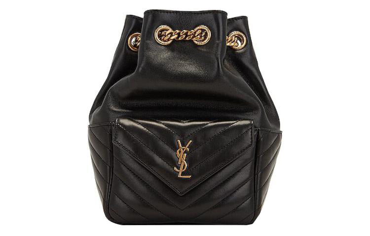 SAINT LAURENT Leather Bucket Bag, Shoulder Bag, Crossbody Bag, Handbag Women's Black