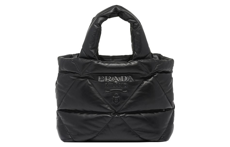PRADA Leather Shoulder Bag Crossbody Bag Handbag Women's Black