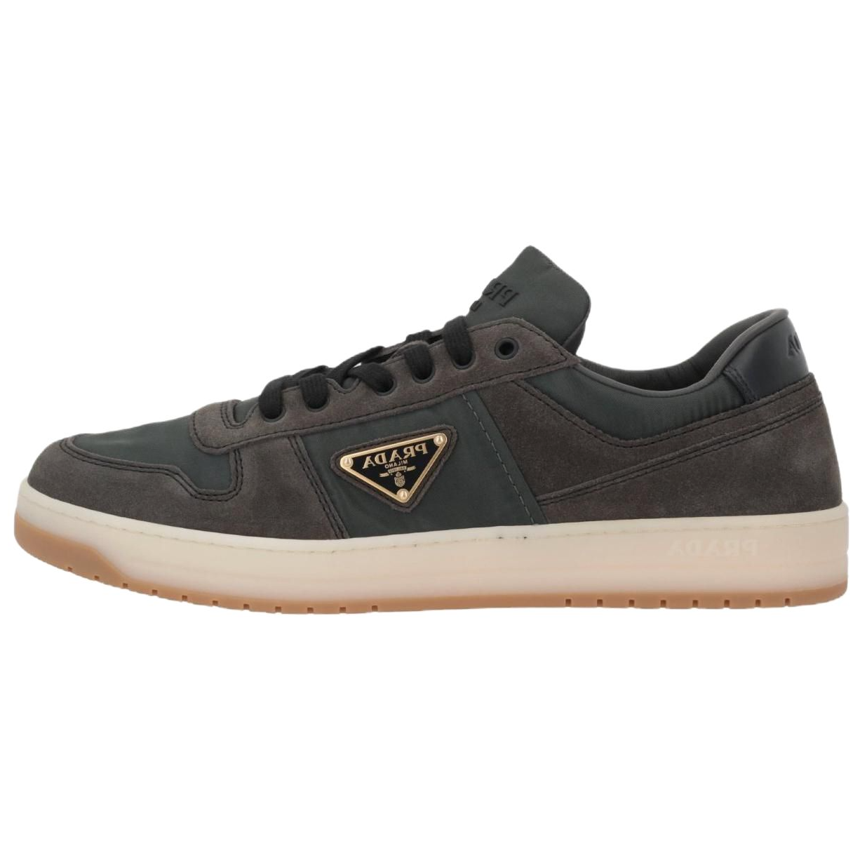 PRADA Prada Downtown Low-Top Skateboard Shoes Men's Dark Green