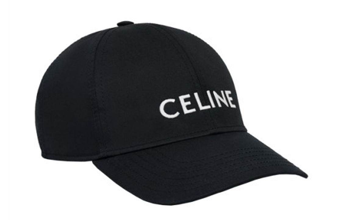 CELINE Cotton Baseball Cap Black