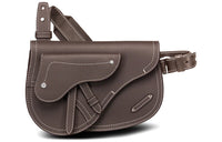 DIOR Grain Calfskin One Shoulder Crossbody Fanny Pack Men's Ebony Black