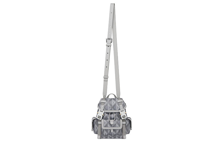 DIOR Hit The Road Cow Leather With Canvas Shoulder Bag, Crossbody Bag Mini Dio Gray