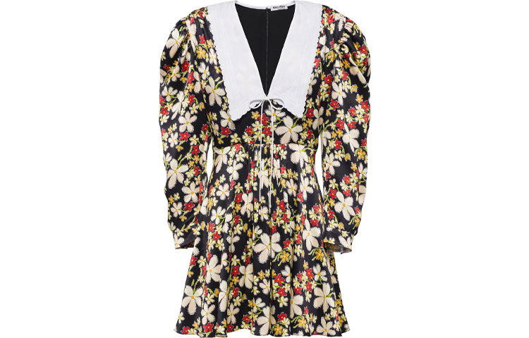 MIU MIU Long Sleeved Dress Women's Multicolor