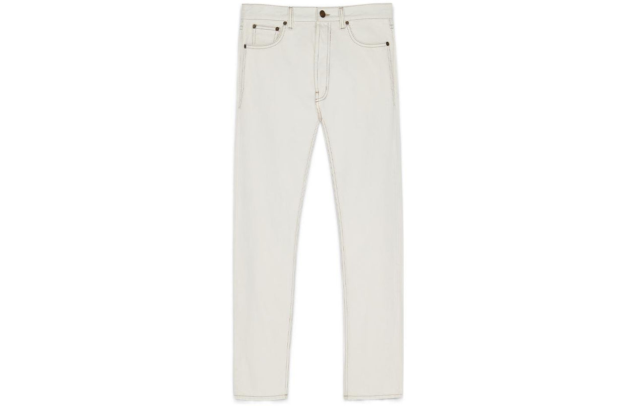 SAINT LAURENT FW22 Jeans Men's Ivory
