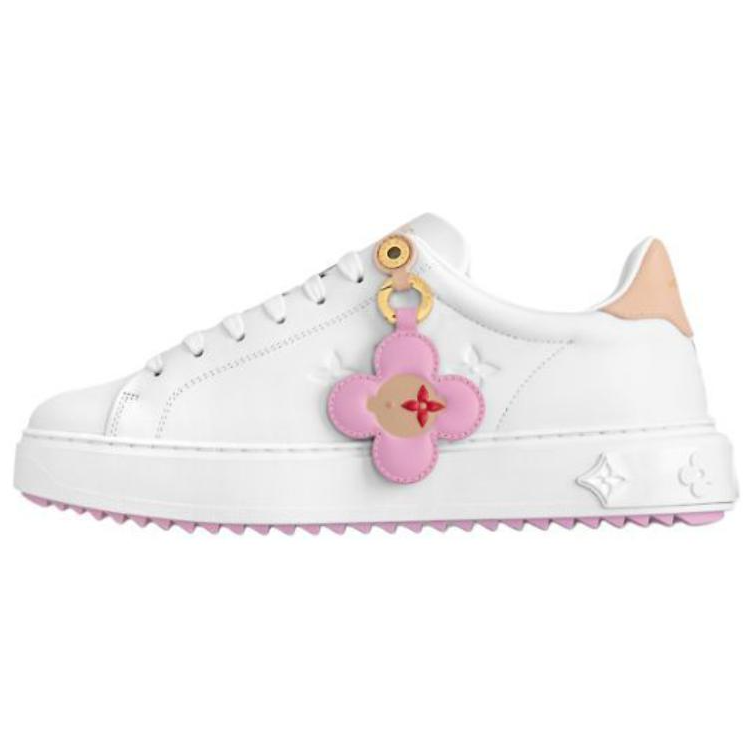 LOUIS VUITTON Time Out Low-Top Skateboard Shoes Women's White