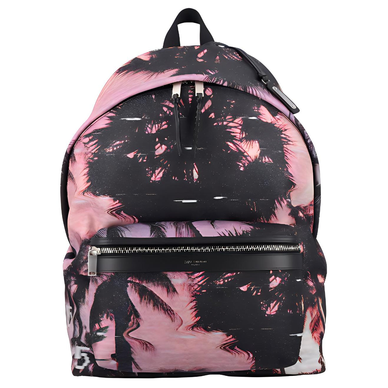 SAINT LAURENT Polyamide Backpack Women's Black/Pink