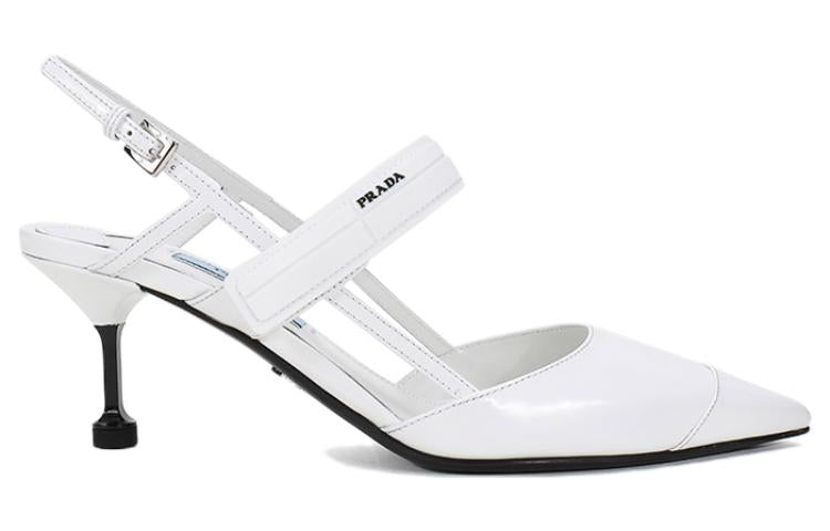 PRADA Slim Heel High Heels 6.5cm Women's White