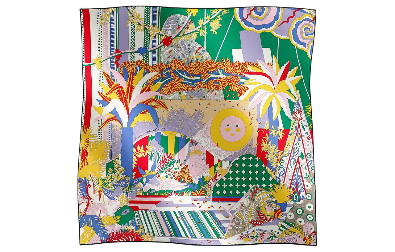 HERMES Silk Scarves Women's Multicolor
