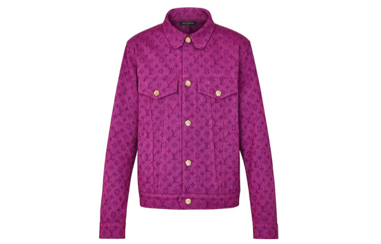 LOUIS VUITTON New Quarterly Products Of LV Denim Jacket Men's Purple